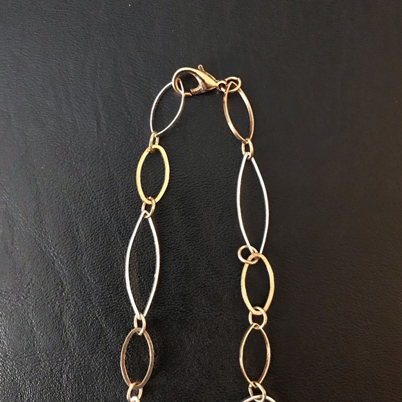 GOLD AND SILVER TONE OVAL LINK NECKLACE SET - Picture 2 of 4